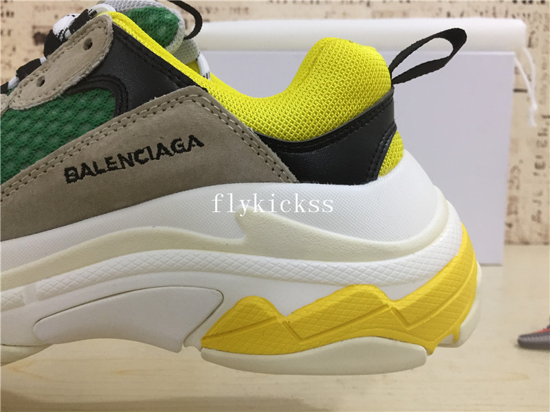 Balenciaga 2017 Fall Winter Triple-S Green White Yellow